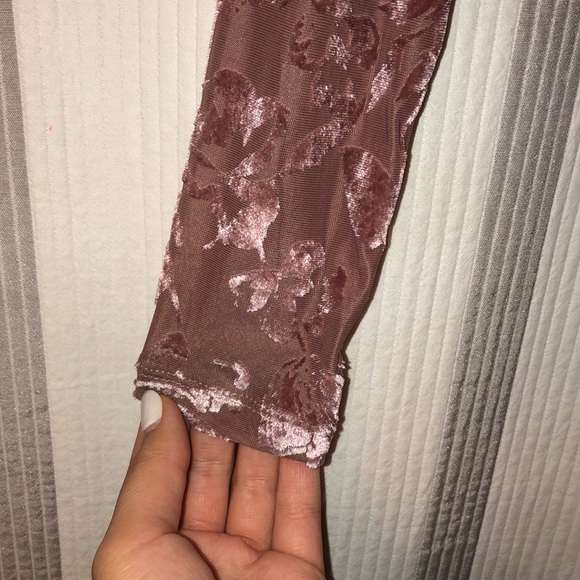 Velvet Sheer Bodysuit - Picture 12 of 12